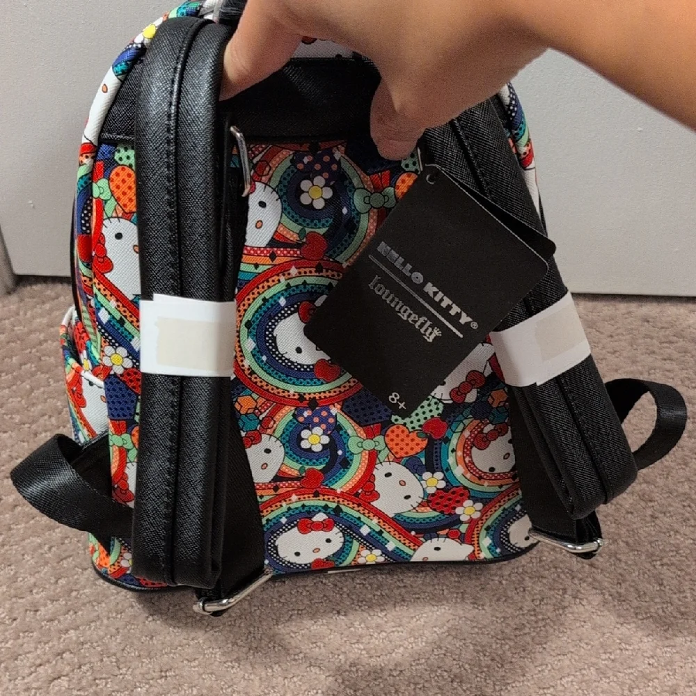 Loungefly Sanrio Hello Kitty All Over Print Multicolor Mini Backpack NWT